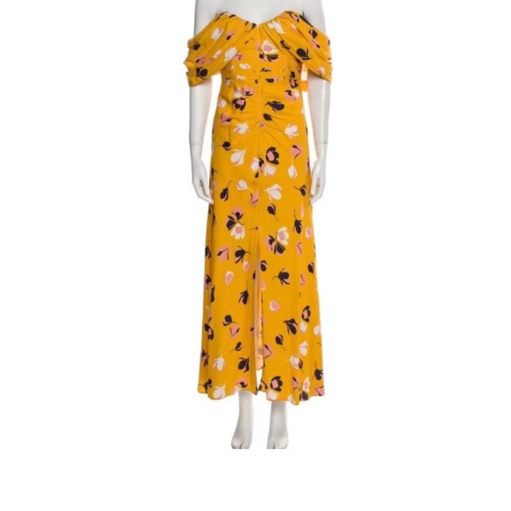 Self-Portrait Yellow Floral Maxi Dress